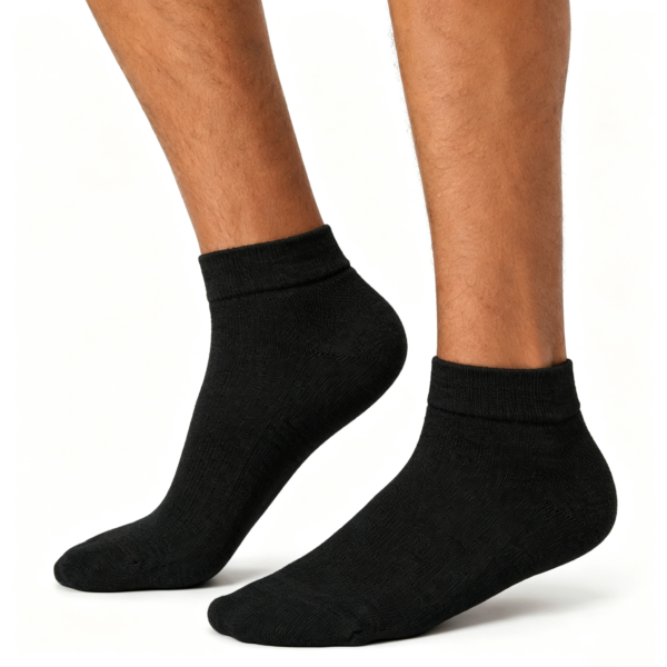 KYTERRA Socks Amazon Black KYTERRA Premium Socks for Men, Ankle Socks, Black, Pairs of 1