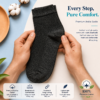 KYTERRA Socks Amazon Dark Grey hand KYTERRA Premium Socks for Men, Ankle Socks, Dark Grey+Light Grey, Pairs of 2