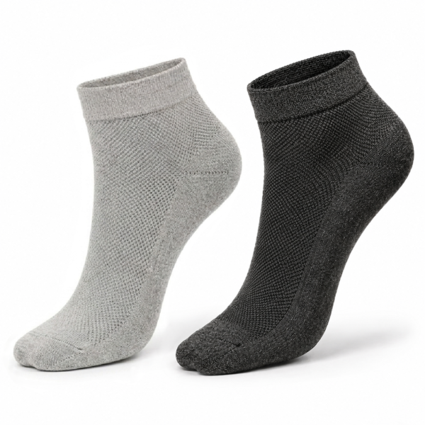 KYTERRA Socks Amazon Light Grey Dark Grey 1 KYTERRA Premium Socks for Men, Ankle Socks, Dark Grey+Light Grey, Pairs of 2