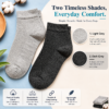 KYTERRA Socks Amazon Light Grey Dark Grey 2 KYTERRA Premium Socks for Men, Ankle Socks, Dark Grey+Light Grey, Pairs of 2