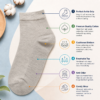 KYTERRA Socks Amazon Light grey decribe KYTERRA Premium Socks for Men, Ankle Socks, Black+Light Grey, Pairs of 2