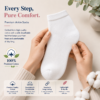 KYTERRA Premium Socks for Women, Ankle Socks,White Pairs of 1