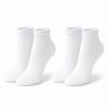 KYTERRA Socks Amazon White Woman Double KYTERRA Premium Socks for Women, Ankle Socks, White+White, Pairs of 2
