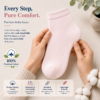 KYTERRA Premium Socks for Women, Ankle Socks, White+Soft Pink, Pairs of 2